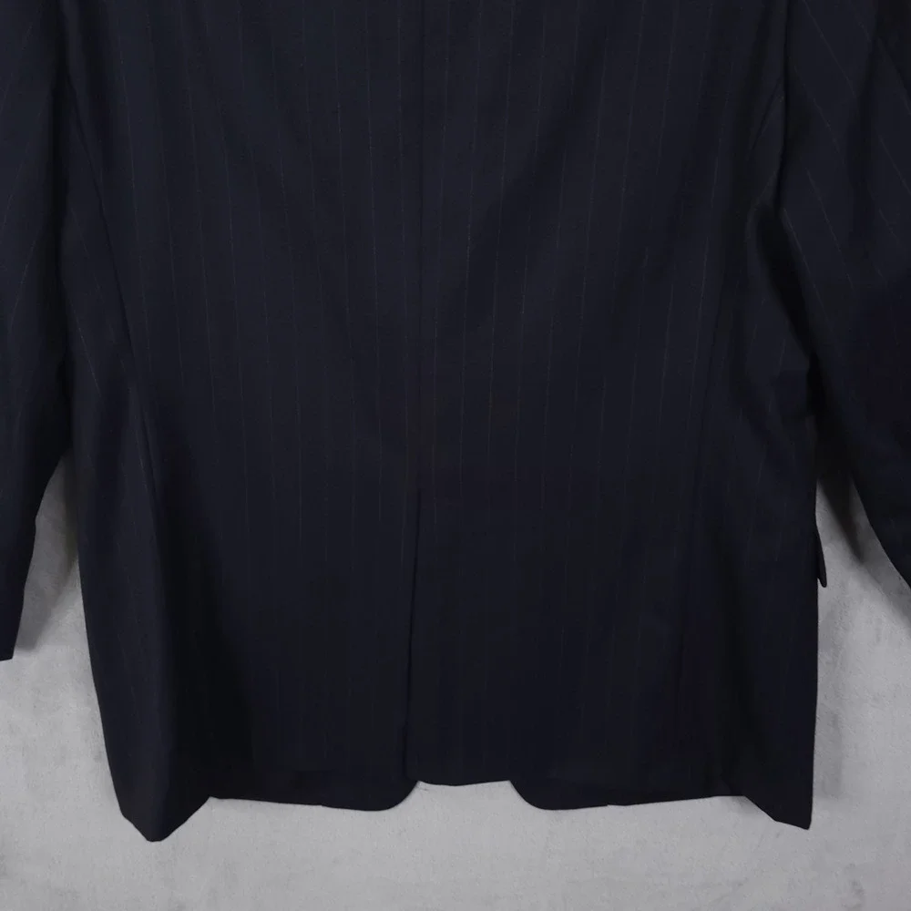 Hickey Freeman Blazer Mens Size 44R Loro Piana Tasmanian 130s Charcoal Pinstripe
